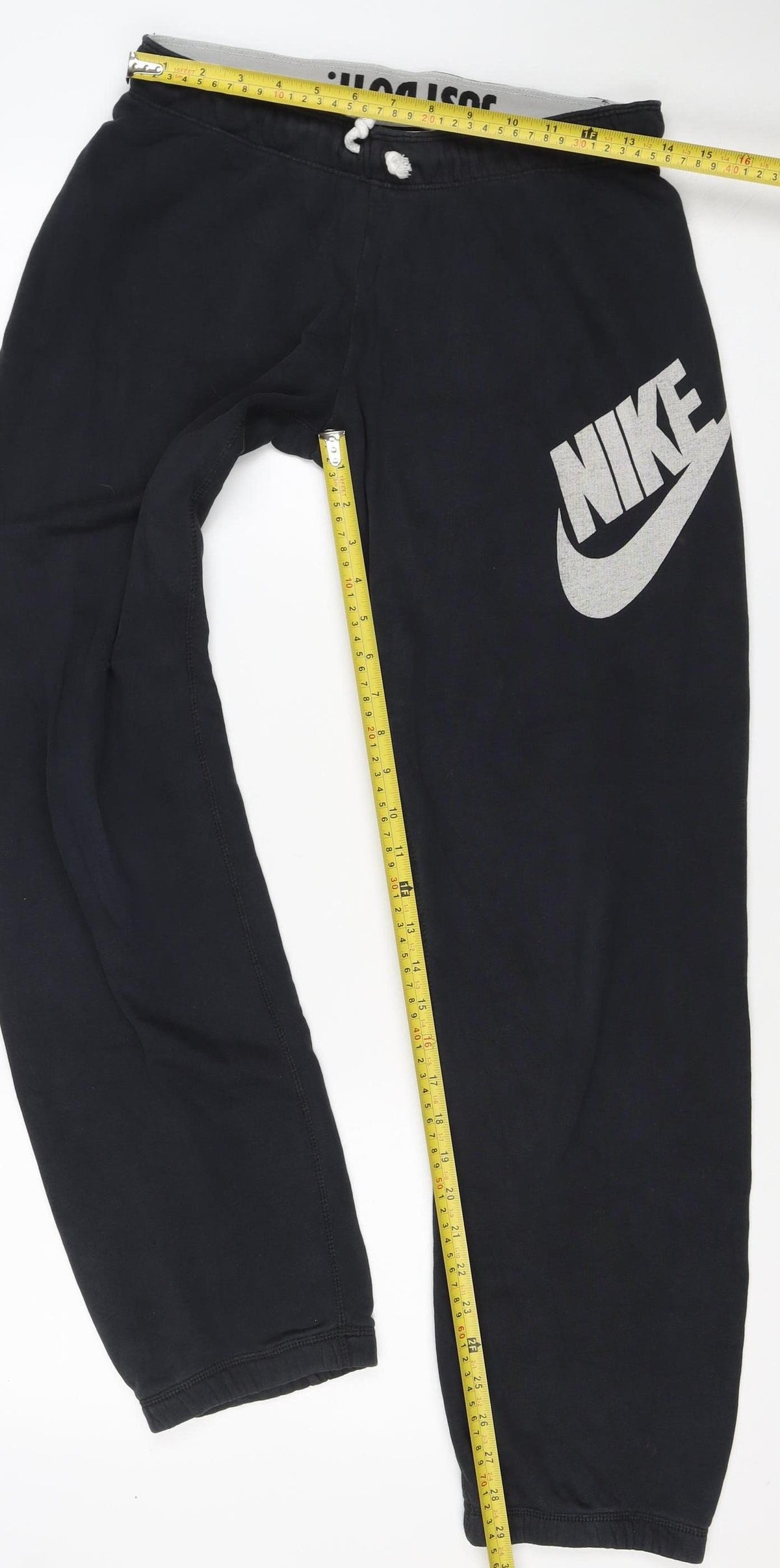 Nike Women Black S Jogger Sweatpants Fleece Logo Drawstring
