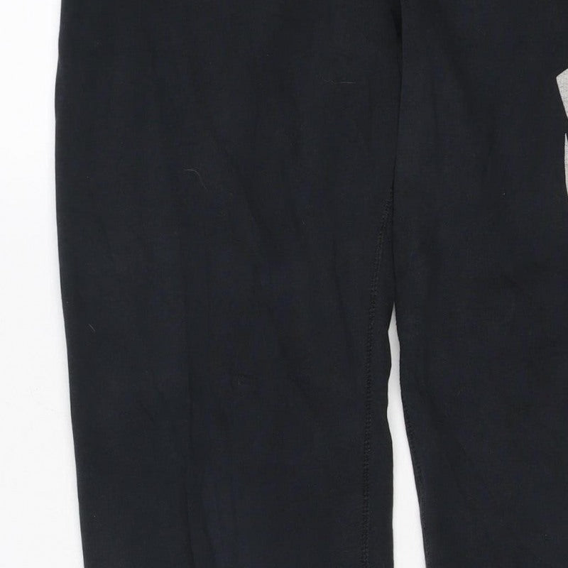 Nike Women Black S Jogger Sweatpants Fleece Logo Drawstring