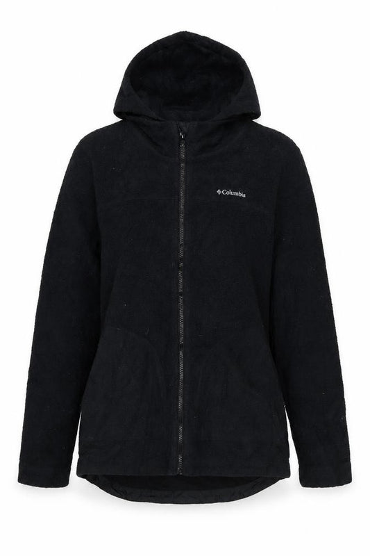 Columbia Women’s Black M Hooded Full Zip Fleece Jacket Outdoor