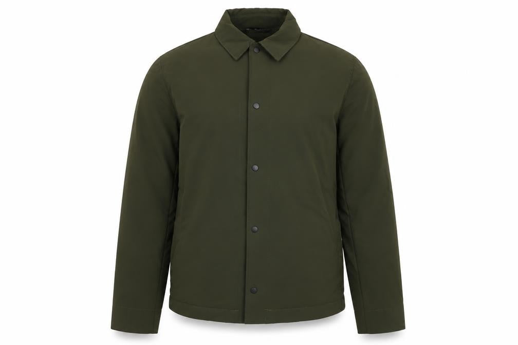 Zara Men’s Green M Lightweight Snap Front Jacket Zip Pockets