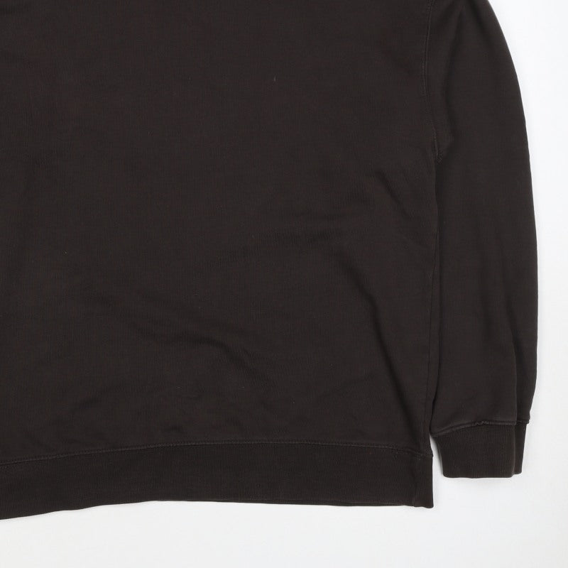 H&M Men’s Black Size S Crew Neck Pullover Sweatshirt Cotton Blend