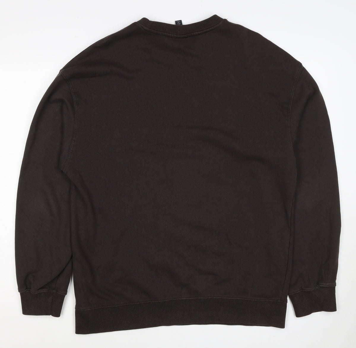 H&M Men’s Black Size S Crew Neck Pullover Sweatshirt Cotton Blend