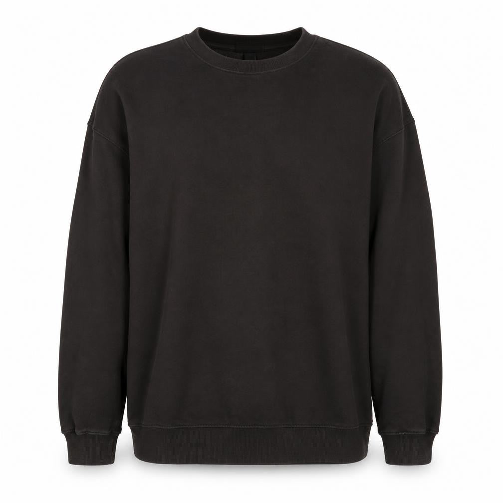 H&M Men’s Black Size S Crew Neck Pullover Sweatshirt Cotton Blend
