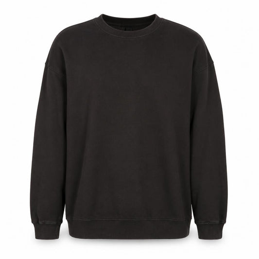 H&M Men’s Black Size S Crew Neck Pullover Sweatshirt Cotton Blend