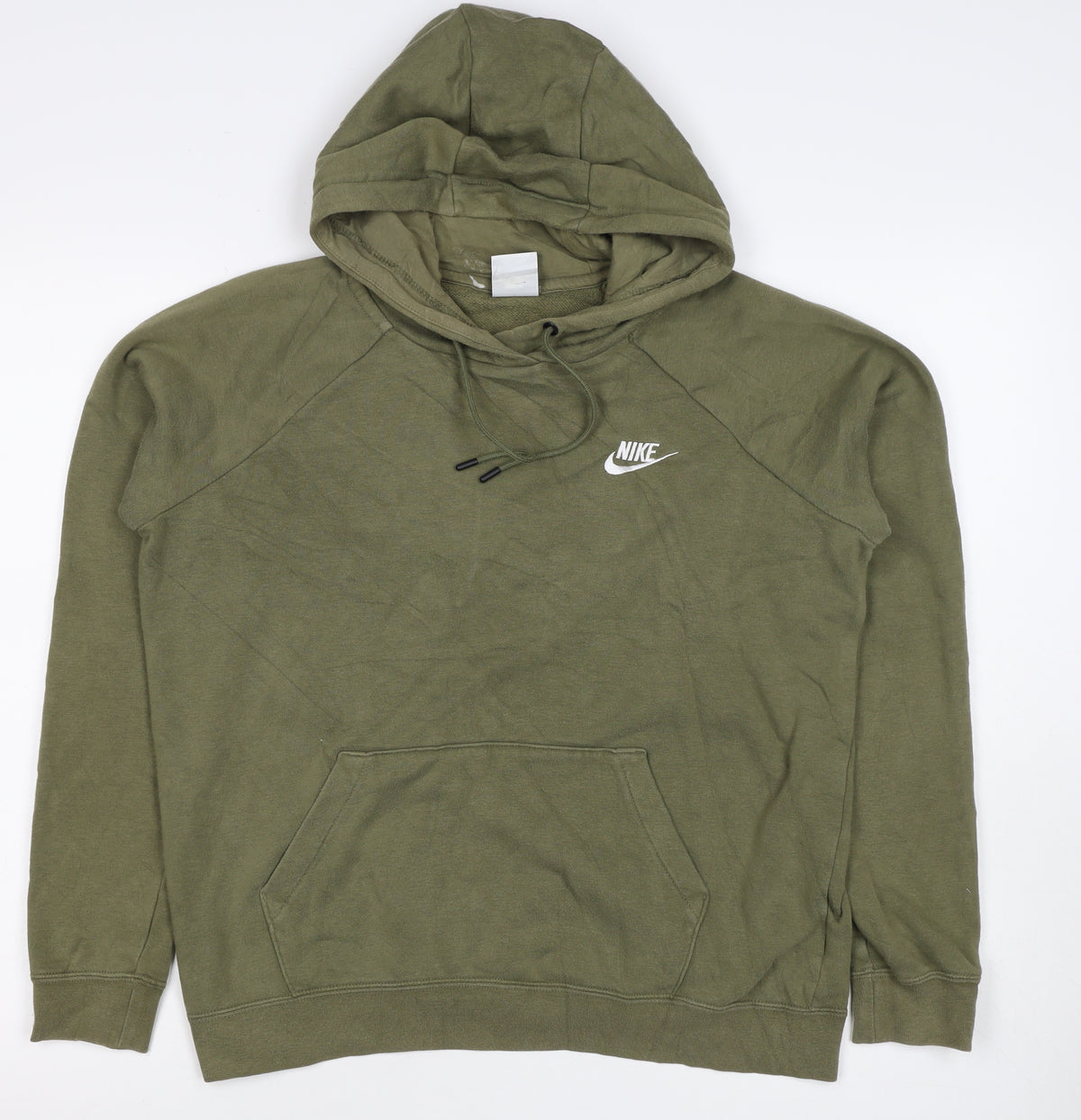 Nike Men’s Green M Pullover Hoodie Embroidered Logo Pocket