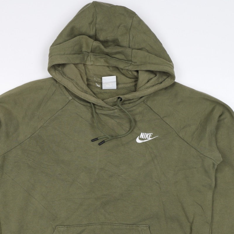 Nike Men’s Green M Pullover Hoodie Embroidered Logo Pocket