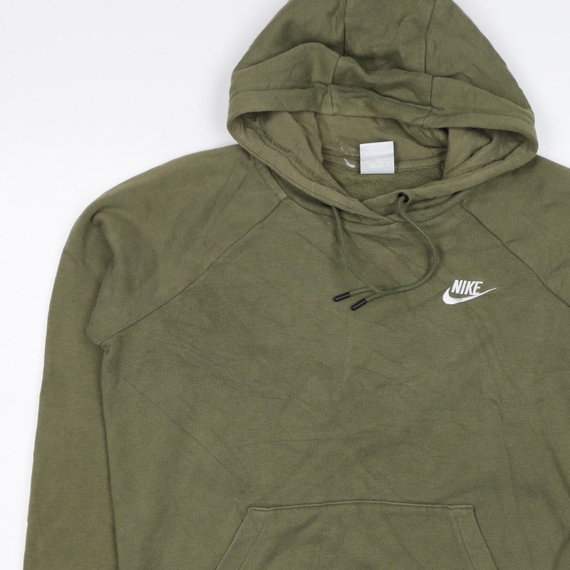 Nike Men’s Green M Pullover Hoodie Embroidered Logo Pocket