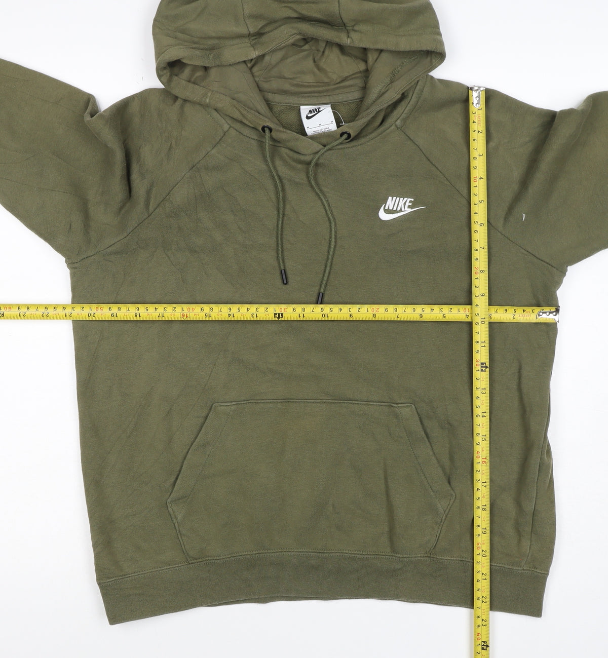 Nike Men's Green M Pullover Hoodie Logo Drawstring Kangaroo Pocket