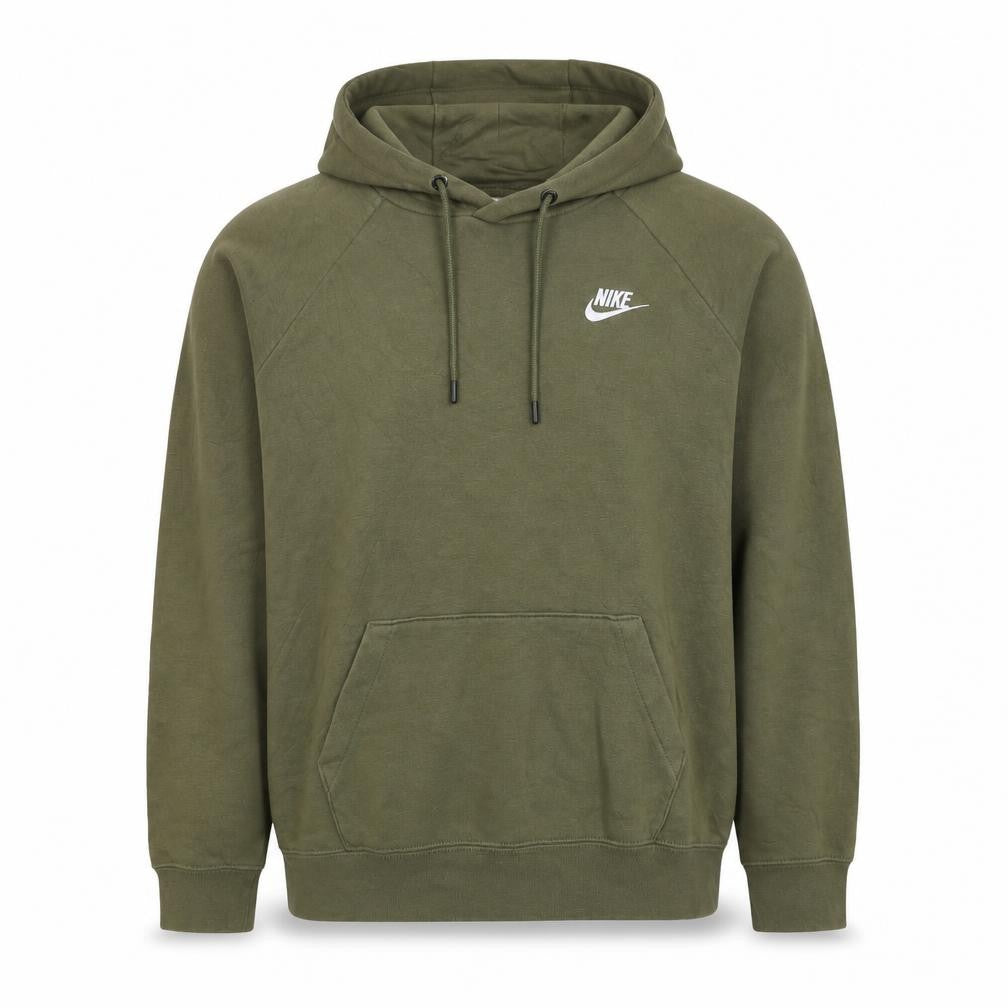 Nike Men's Green M Pullover Hoodie Logo Drawstring Kangaroo Pocket
