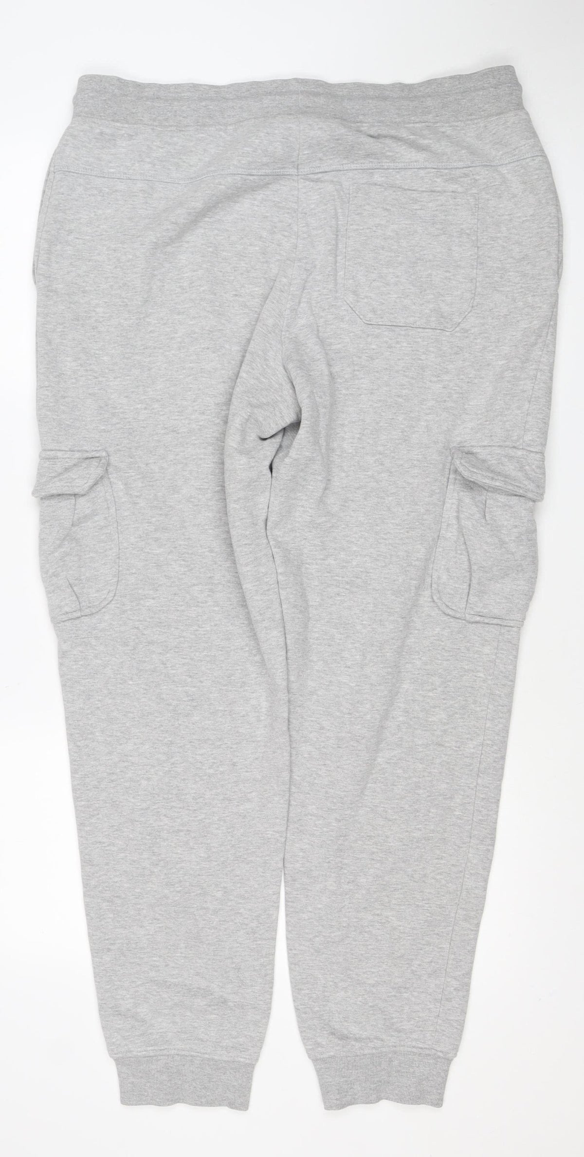 Livergy Men’s Grey XL Fleece Jogger Sweatpants Drawstring Cuffed