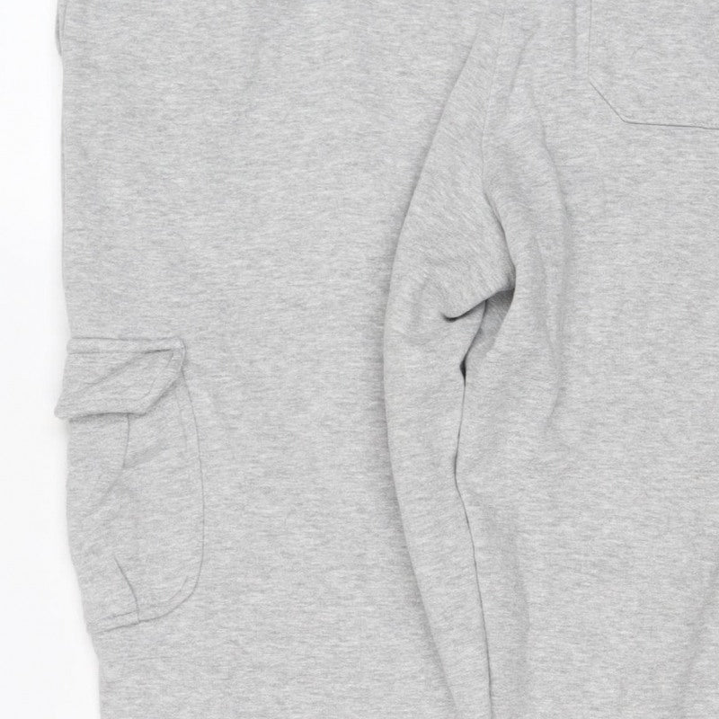 Livergy Men’s Grey XL Fleece Jogger Sweatpants Drawstring Cuffed