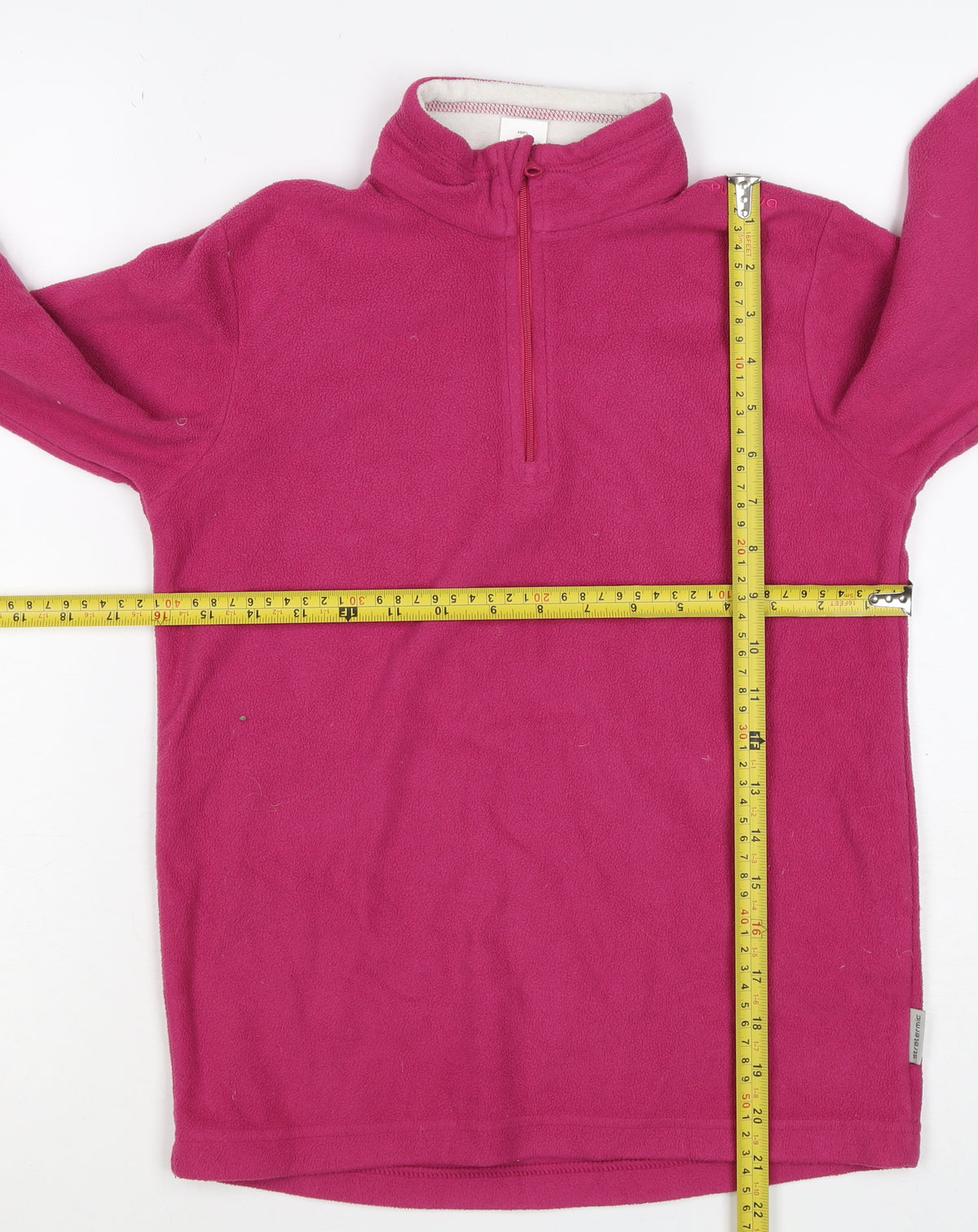 Quechua Girls Pink 12 Years Fleece 1/4 Zip Pullover Sweatshirt