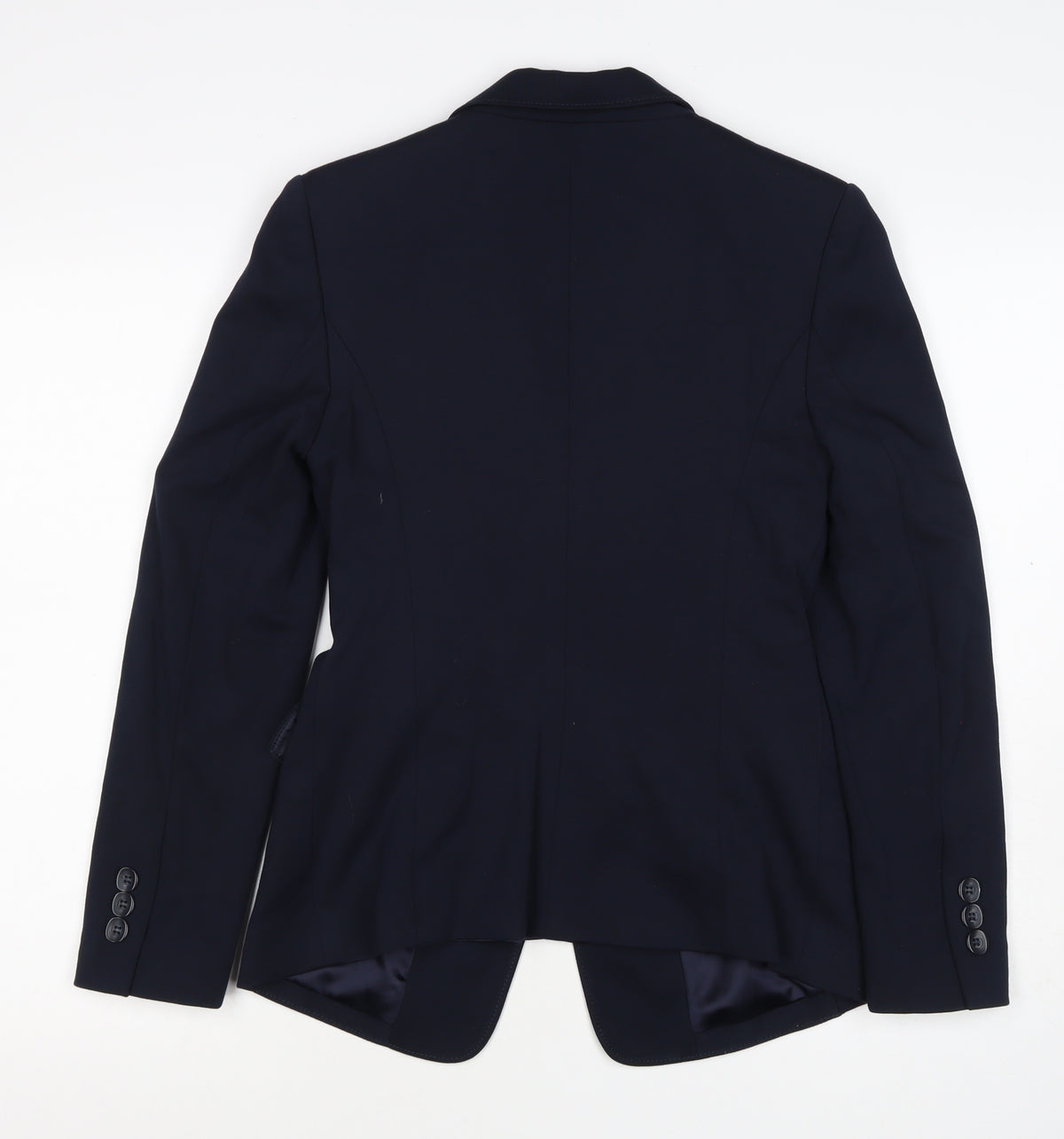 M&S Woman Navy Blue Size 8 Tailored Single-Breasted Blazer Jacket