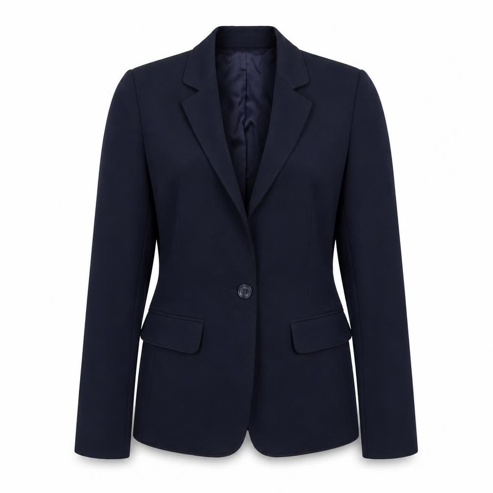 M&S Woman Navy Blue Size 8 Tailored Single-Breasted Blazer Jacket