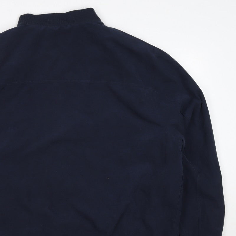 Easy Men's Blue XL Bomber Jacket Full Zip Lined Classic