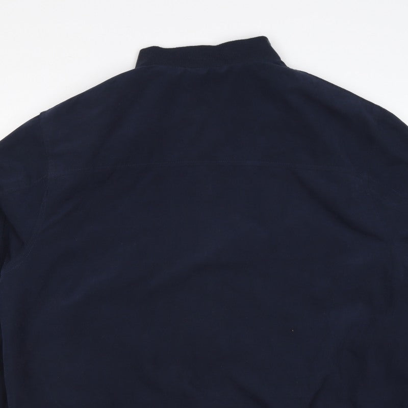 Easy Men's Blue XL Bomber Jacket Full Zip Lined Classic