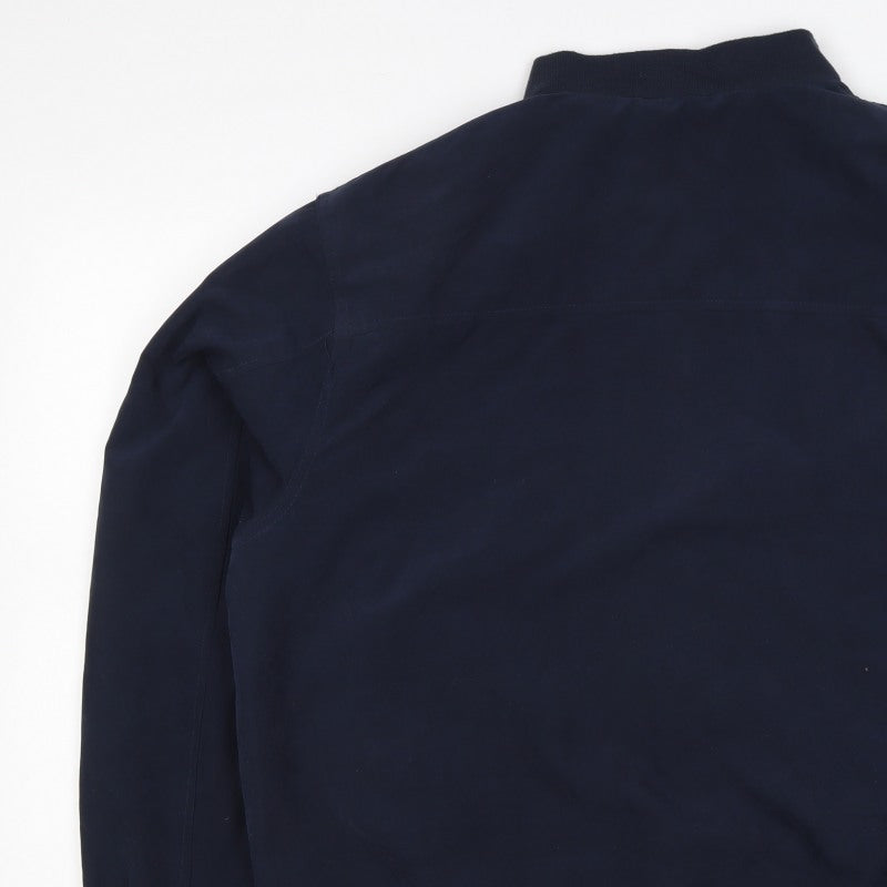 Easy Men's Blue XL Bomber Jacket Full Zip Lined Classic