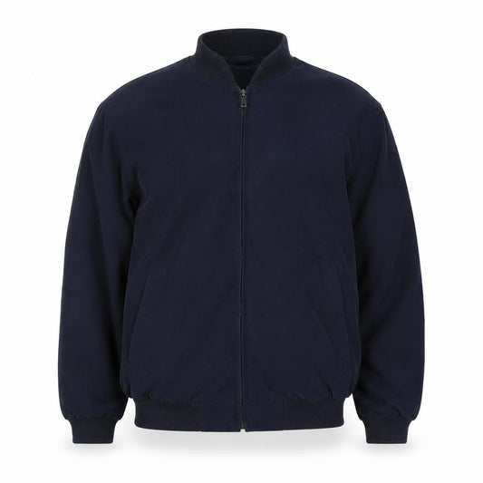 Easy Men's Blue XL Bomber Jacket Full Zip Lined Classic