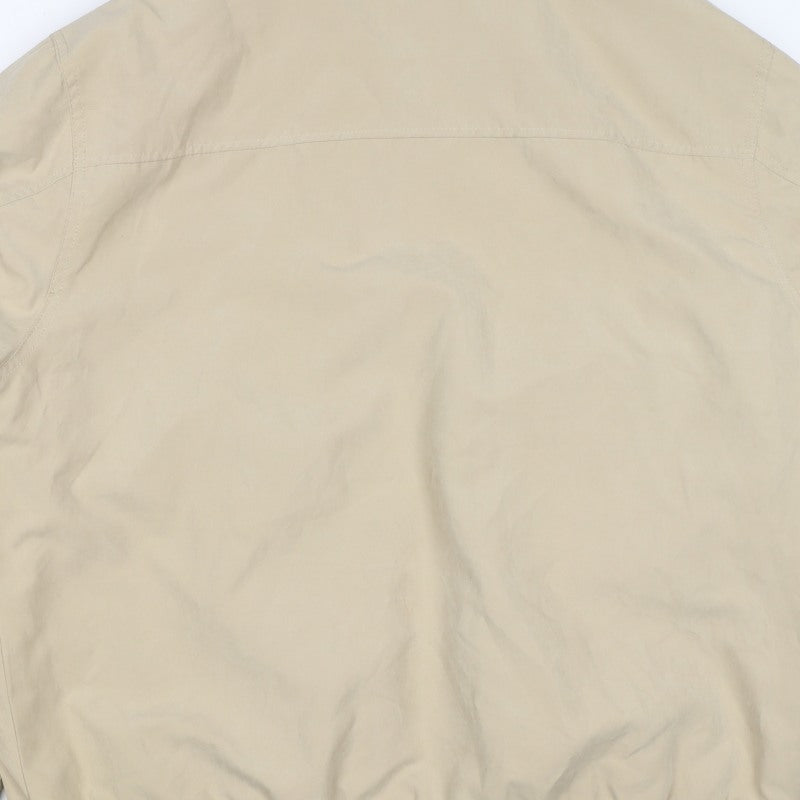 EASY Men's Beige XL Bomber Jacket Full Zip Lined Classic