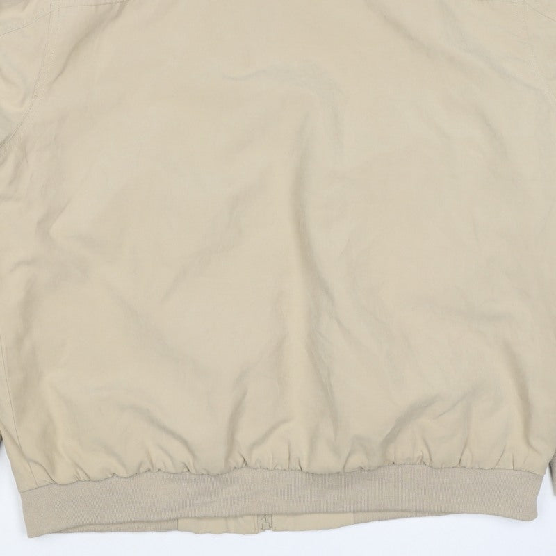 EASY Men's Beige XL Bomber Jacket Full Zip Lined Classic