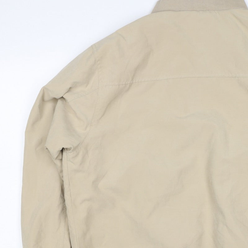 EASY Men's Beige XL Bomber Jacket Full Zip Lined Classic