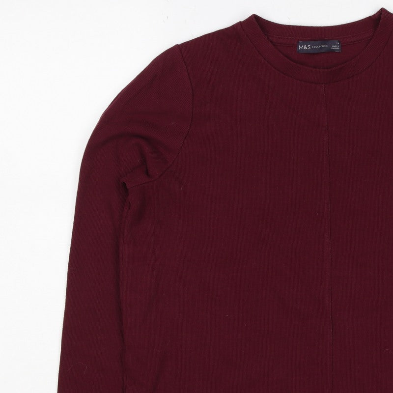 Marks and Spencer Women’s Burgundy Red Size 14 Crew Neck Pullover Sweatshirt