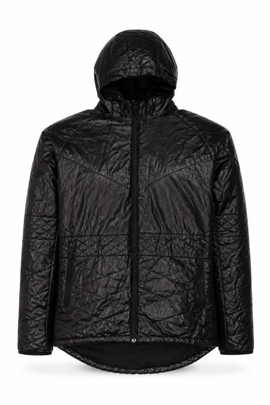 Nike Men’s Black L Quilted Hooded Full Zip Jacket