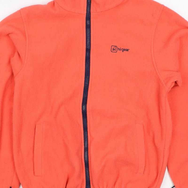 Hi Gear Girls Orange 11-12 Years Basic Fleece Jacket Full Zip Hiking