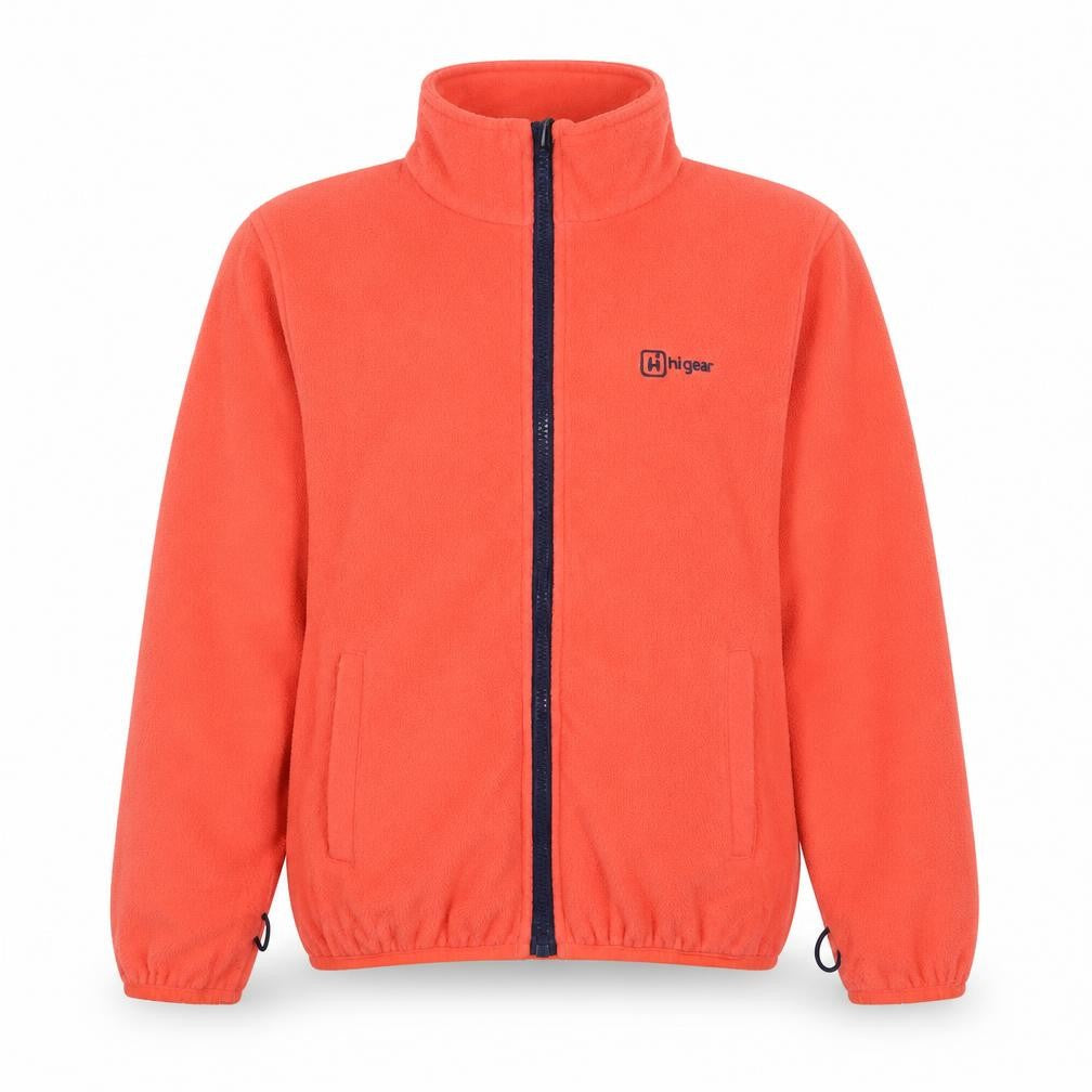 Hi Gear Girls Orange 11-12 Years Basic Fleece Jacket Full Zip Hiking