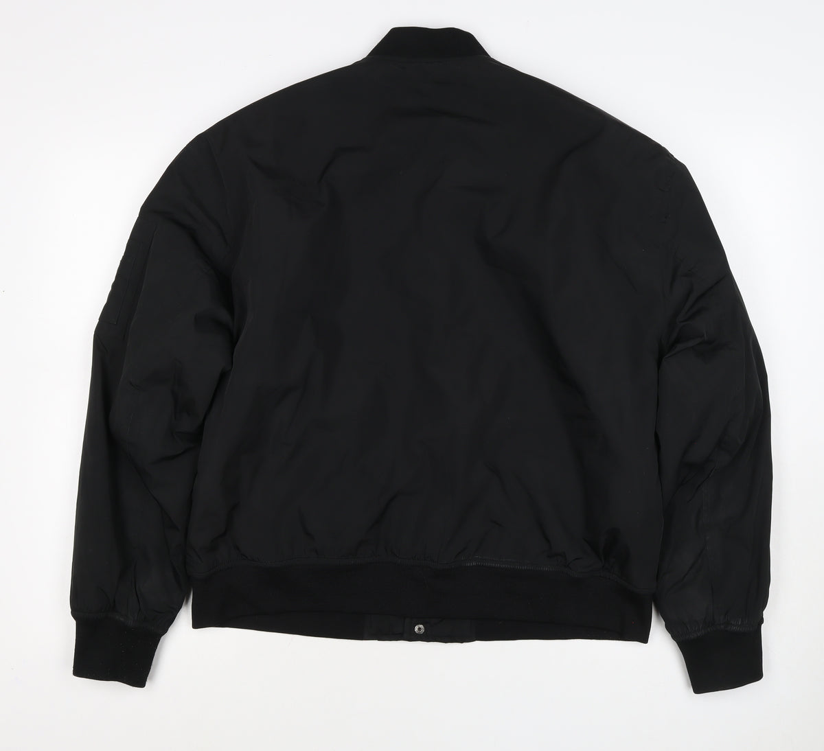Only & Sons Men’s Black S Bomber Jacket Padded Snap Button