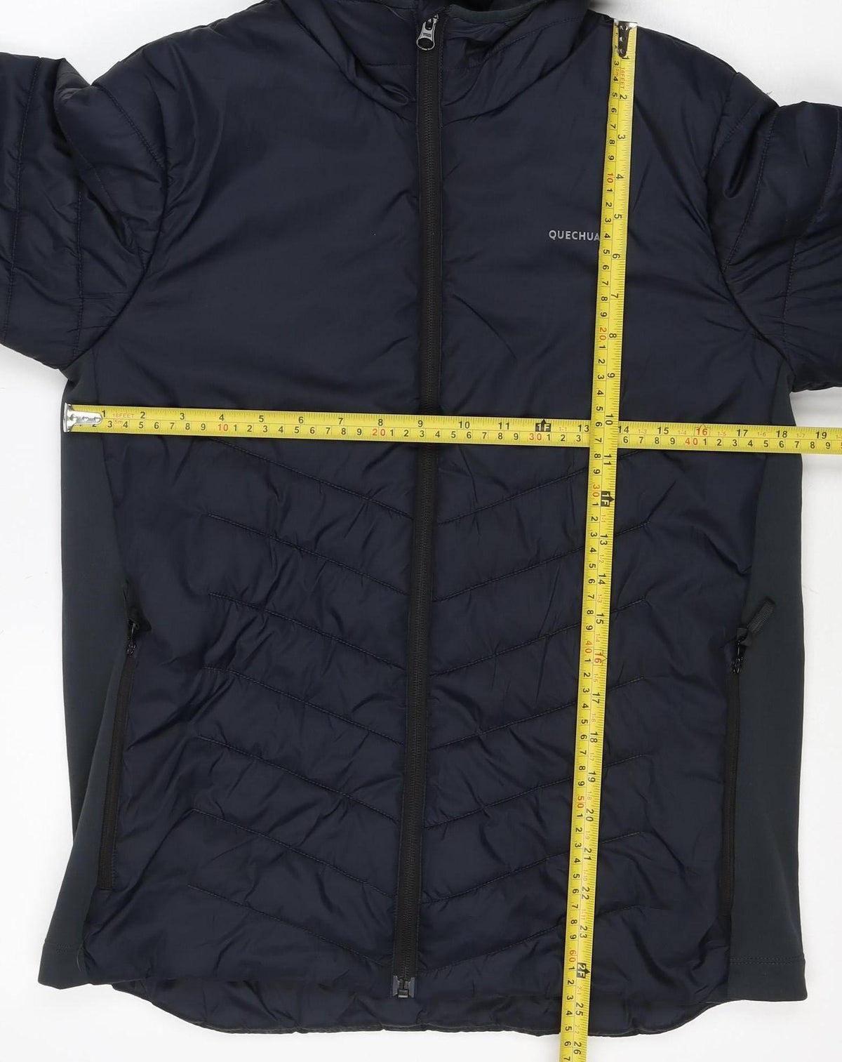 Quechua Boys Navy 14-15 Years Hooded Puffer Hiking Jacket