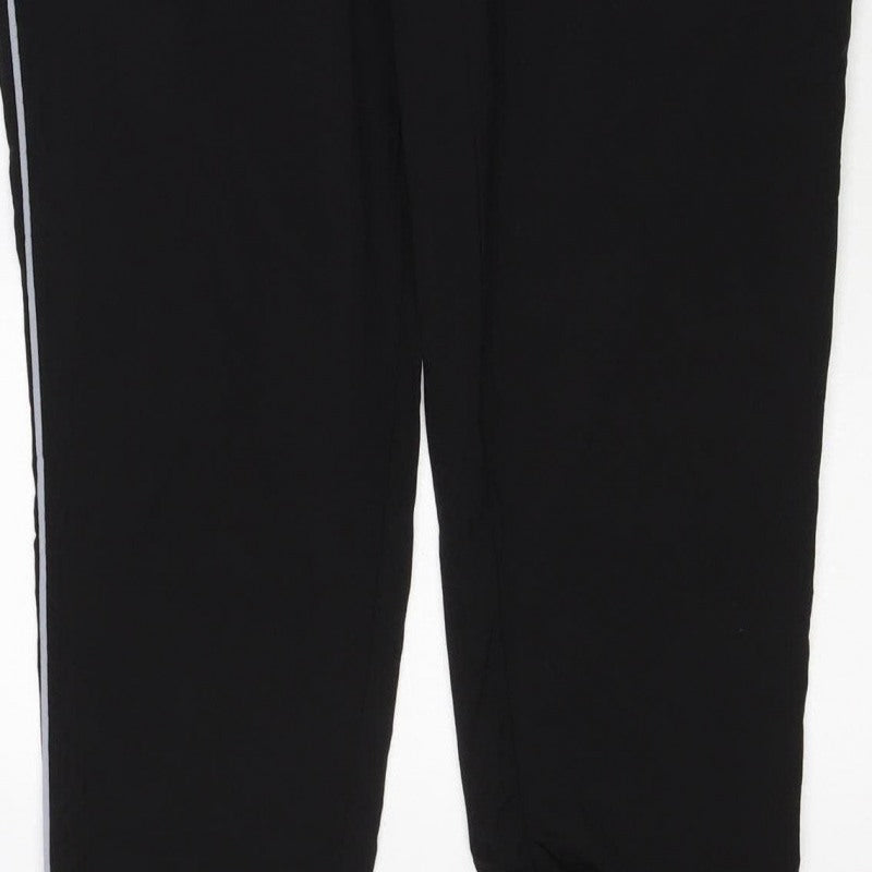 MAN Active Men’s Black L Track Pants Reflective Zip Pockets