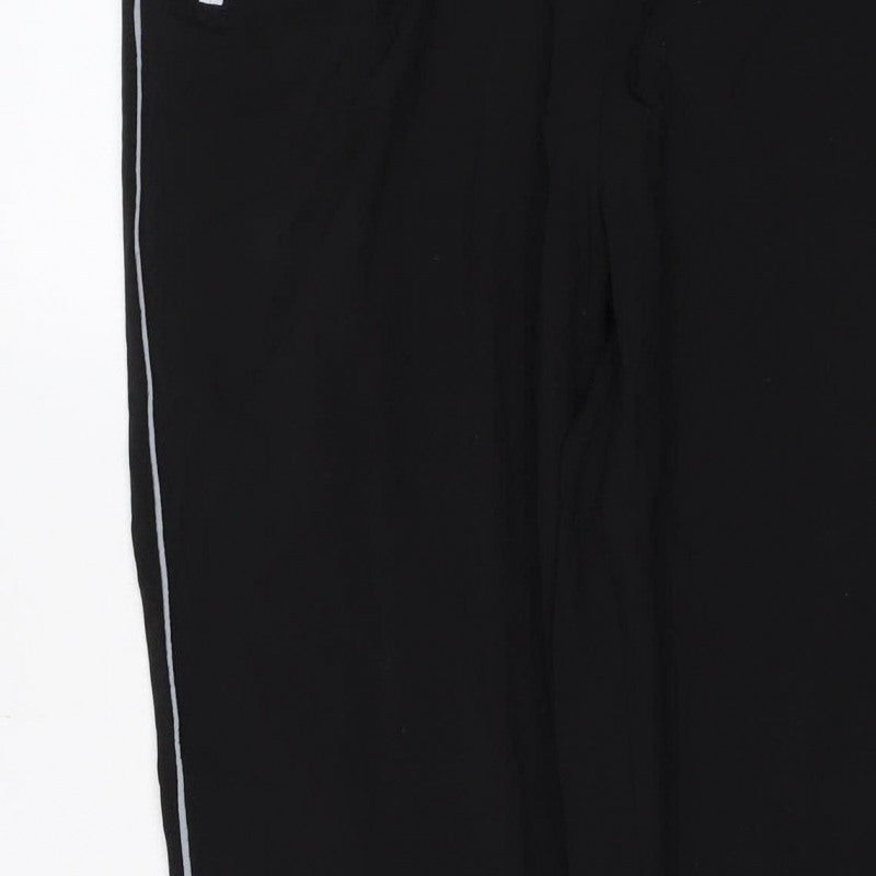 MAN Active Men’s Black L Track Pants Reflective Zip Pockets