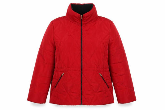 Casual Women’s Red Size 16 Quilted Puffer Jacket Zip Pockets
