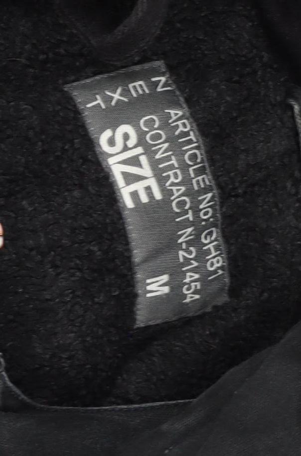 Textile Size Men's Black M Hooded Cotton Parka Jacket