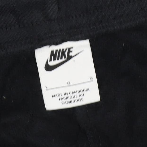 Nike Women Black L Jogger Sweatpants Drawstring Logo Pockets