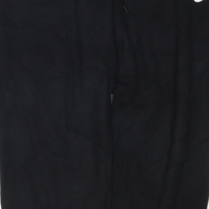 Nike Women Black L Jogger Sweatpants Drawstring Logo Pockets