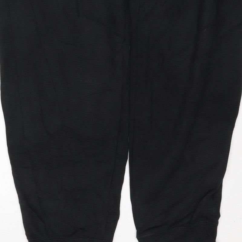 Nike Women Black L Jogger Sweatpants Drawstring Logo Pockets