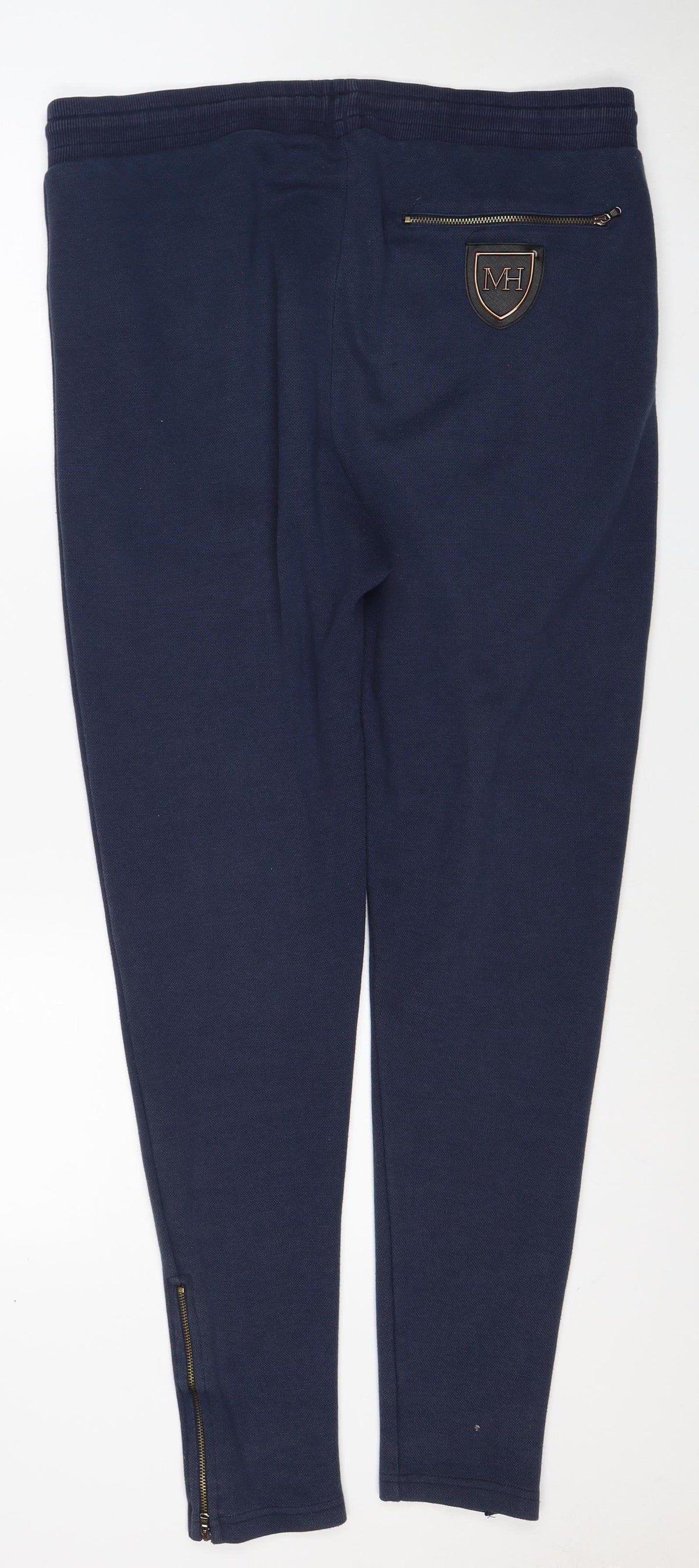 Millionaire Mens Blue L Jogger Trousers Drawstring Zip Pockets