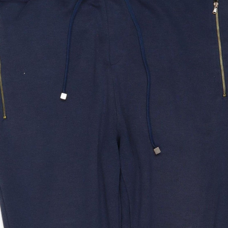 Millionaire Mens Blue L Jogger Trousers Drawstring Zip Pockets