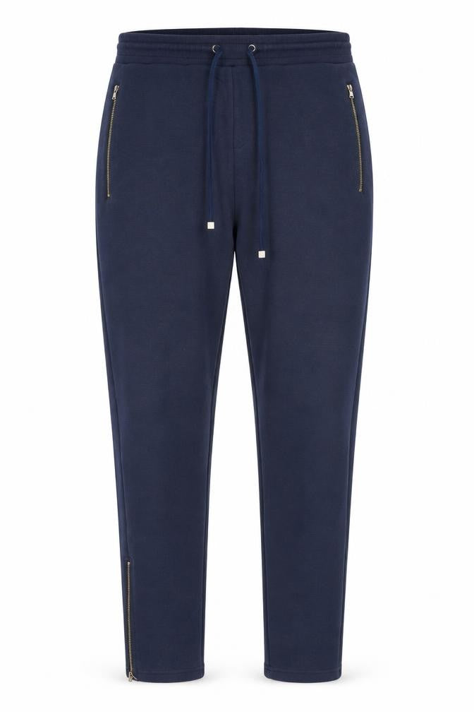 Millionaire Mens Blue L Jogger Trousers Drawstring Zip Pockets