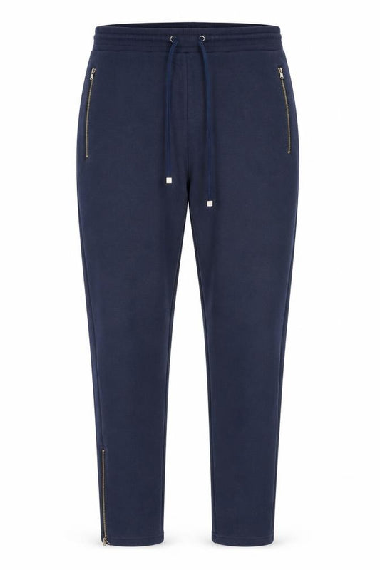 Millionaire Mens Blue L Jogger Trousers Drawstring Zip Pockets