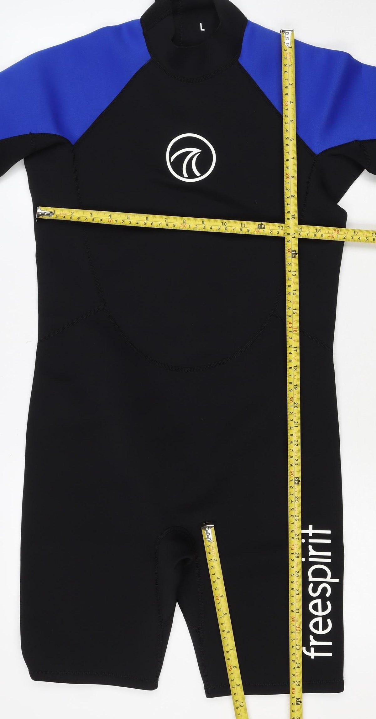 Freespirit Men’s Black Blue L Neoprene Colourblock Surf Wetsuit