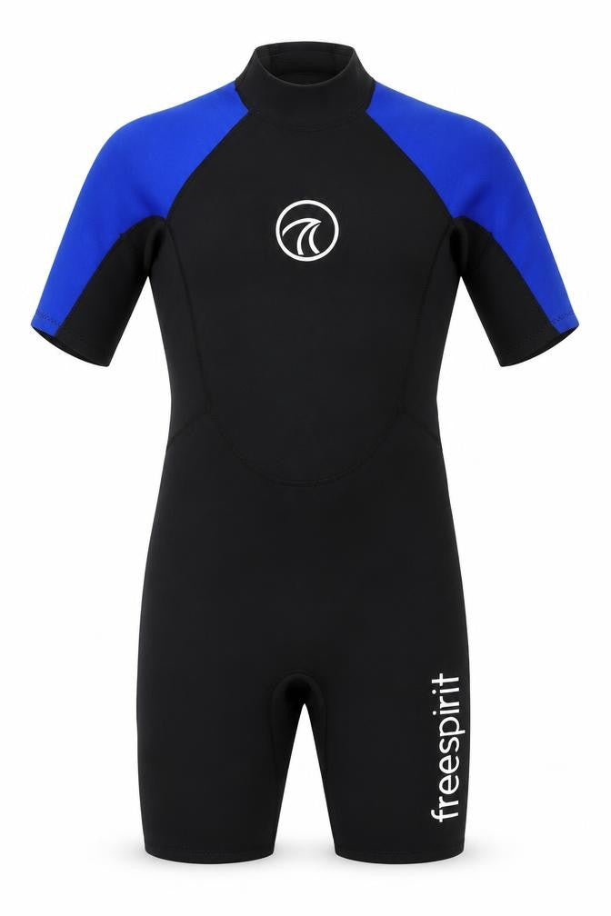 Freespirit Men’s Black Blue L Neoprene Colourblock Surf Wetsuit