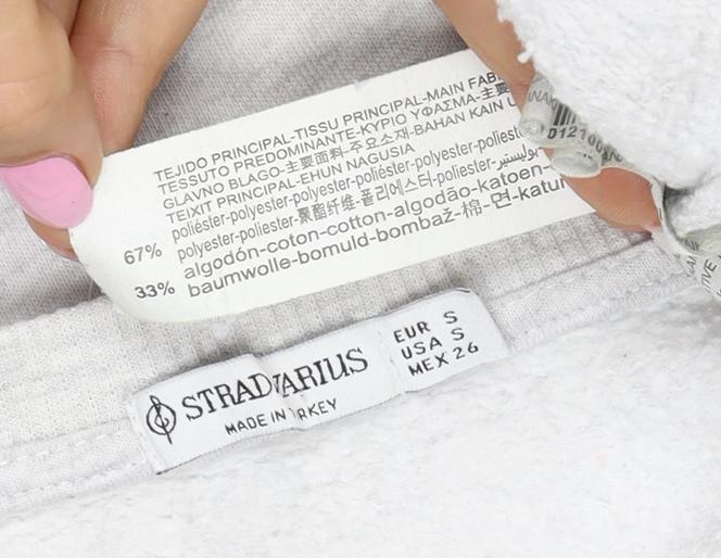 Stradivarius Women Grey S Brooklyn Bridge USA Embroidered Sweatshirt