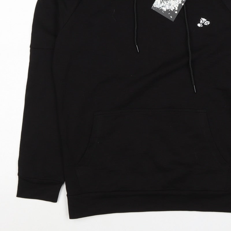 White Rocks Men’s Black Size S Pullover Hoodie Embroidered Logo