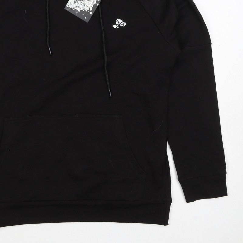 White Rocks Men’s Black Size S Pullover Hoodie Embroidered Logo