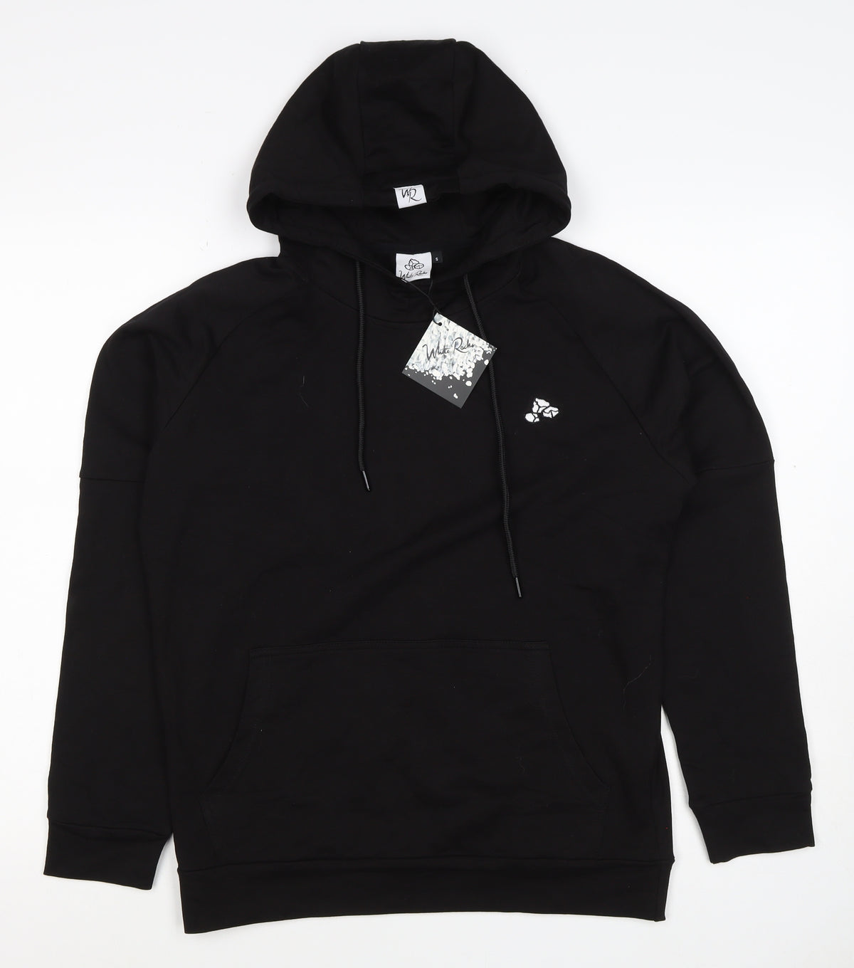 White Rocks Men’s Black Size S Pullover Hoodie Embroidered Logo