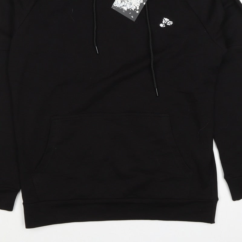 White Rocks Men’s Black Size S Pullover Hoodie Embroidered Logo