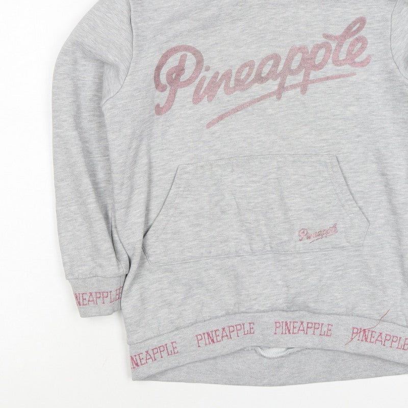 Pineapple Dance Studios Girls Grey Pink Glitter Hoodie 13 Years Pullover